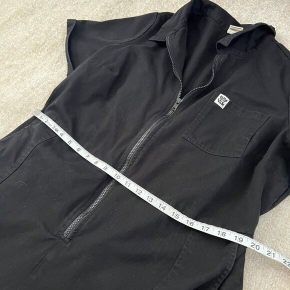 Lucy & Yak Ragan Black Cotton Wide Leg Short Sleeve Crop Jumpsuit 18 - Picture 8 of 11